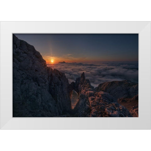 Arco En Picos White Modern Wood Framed Art Print by Gonzalez, Carlos