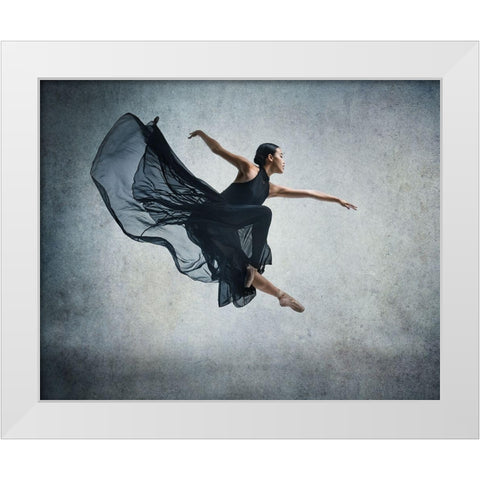 Flying White Modern Wood Framed Art Print by Li, Rob