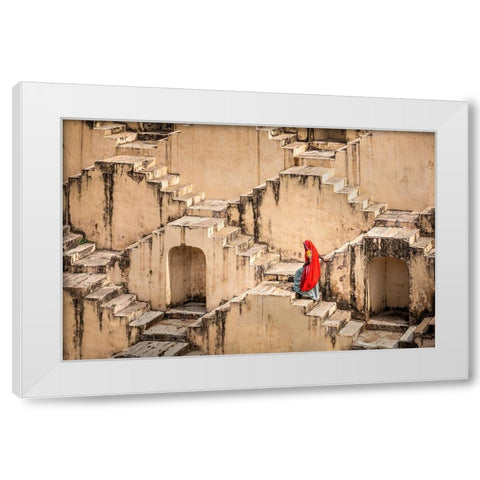 The Tale Of A Well White Modern Wood Framed Art Print by Yu Wu, Irene