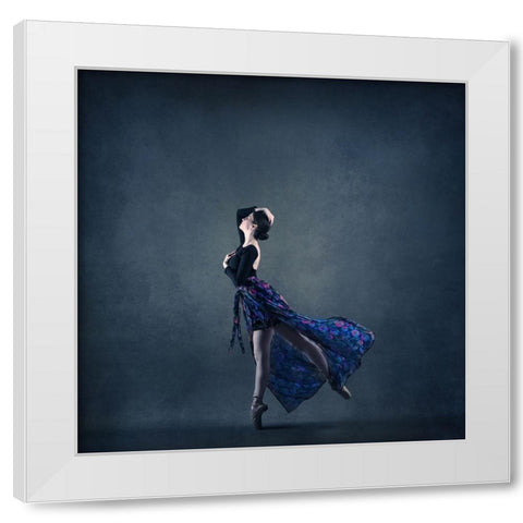 The Girl A Dance White Modern Wood Framed Art Print by Hasheminasab, Moein
