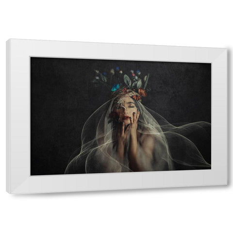 Fake Bride White Modern Wood Framed Art Print by Abdillah, Djayent