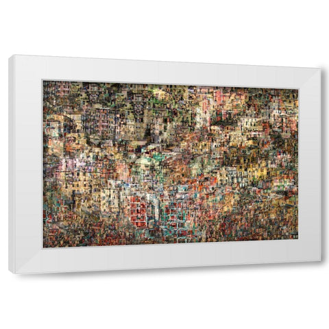 Riomaggiore White Modern Wood Framed Art Print by Hawerkamp, Hans-Wolfgang