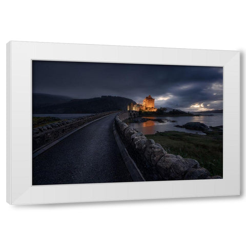Eilean Donan Castle White Modern Wood Framed Art Print by Alvarez Osorio, Cesar