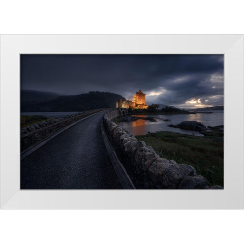 Eilean Donan Castle White Modern Wood Framed Art Print by Alvarez Osorio, Cesar