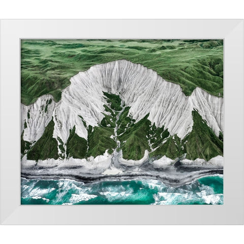 Sakhalin White Modern Wood Framed Art Print by Dydkovskiy, Igor
