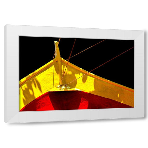 Boat - V White Modern Wood Framed Art Print by Wood, Carlos