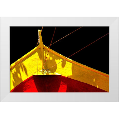 Boat - V White Modern Wood Framed Art Print by Wood, Carlos