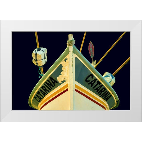Boat - Xxv White Modern Wood Framed Art Print by Wood, Carlos