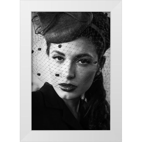 Untitled White Modern Wood Framed Art Print by Skip, Anthony