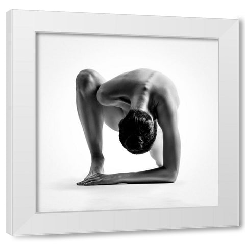 Squared White Modern Wood Framed Art Print by Valevicius, Aurimas