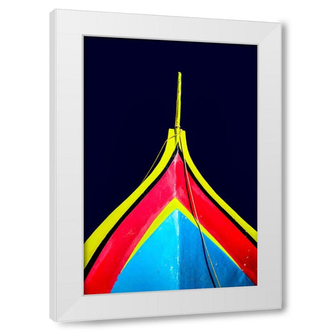 Boat - Xlviii White Modern Wood Framed Art Print by Wood, Carlos