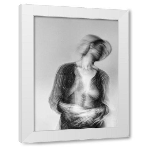 Escape White Modern Wood Framed Art Print by Petrica, Cristina