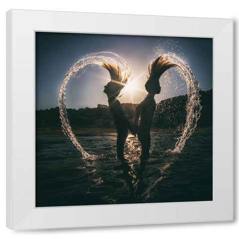 Summer Love White Modern Wood Framed Art Print by Garcia, Vladi
