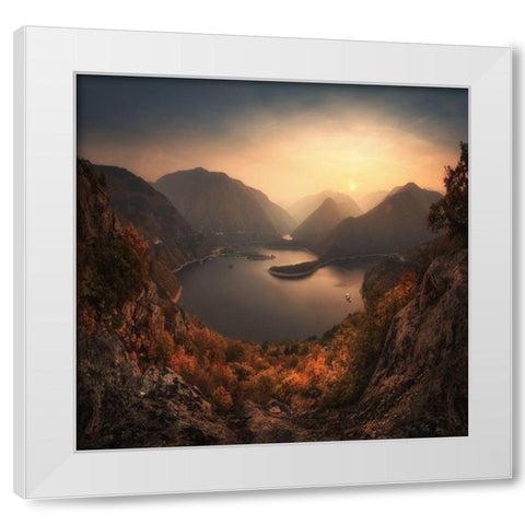 *** White Modern Wood Framed Art Print by Matarov, Krasi