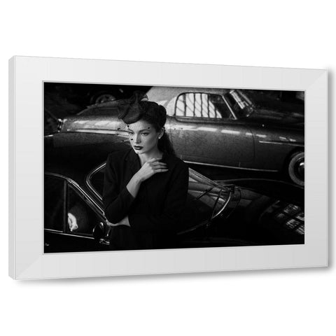 Untitled White Modern Wood Framed Art Print by Skip, Anthony
