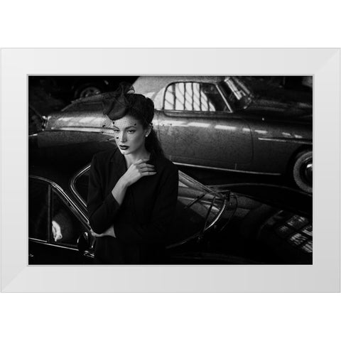 Untitled White Modern Wood Framed Art Print by Skip, Anthony