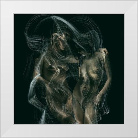 Rem_7659 White Modern Wood Framed Art Print by Apshenieks, Andris