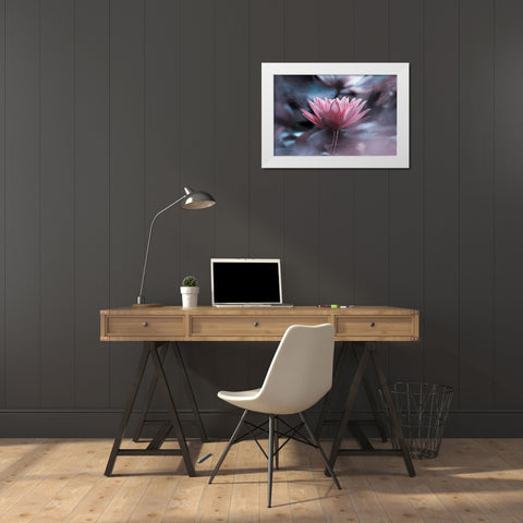 Silence White Modern Wood Framed Art Print by Bravin, Fabien