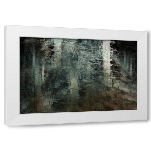 From The Hill White Modern Wood Framed Art Print by Talen, Nel