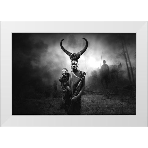 The Life Of The Mother Surma White Modern Wood Framed Art Print by Yosifov, Svetlin