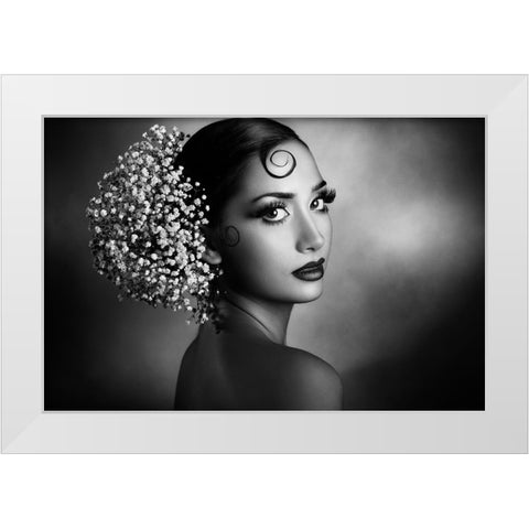 Nature White Modern Wood Framed Art Print by Tambe, Peppe