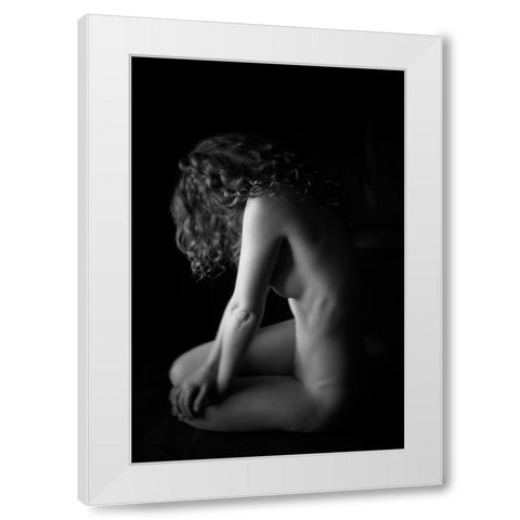 Hidden White Modern Wood Framed Art Print by Brackstone, Mel