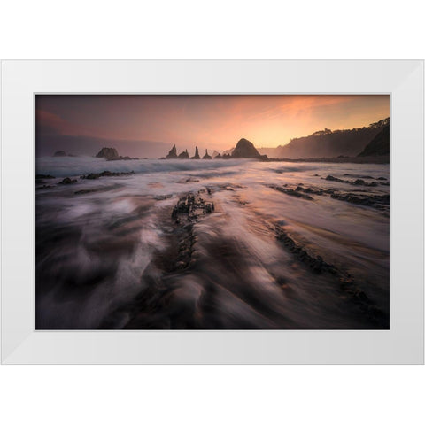Gueirua White Modern Wood Framed Art Print by Alvarez Osorio, Cesar