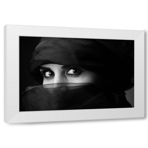 Untitled White Modern Wood Framed Art Print by Mokhtari, Mehdi