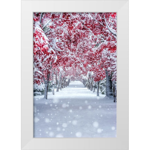 Untitled White Modern Wood Framed Art Print by Nagahata, Yuusei