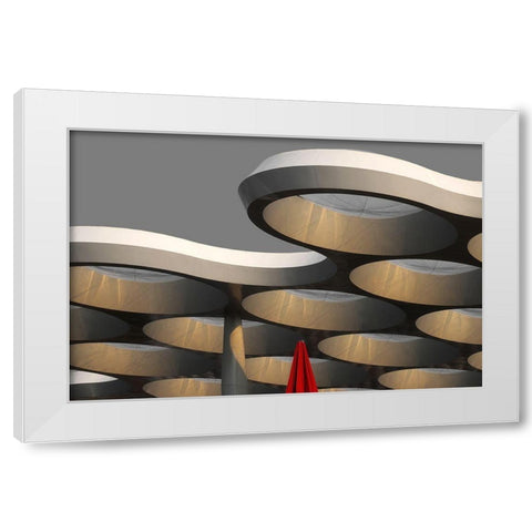 Golden Canopy White Modern Wood Framed Art Print by Hawerkamp, Hans-Wolfgang