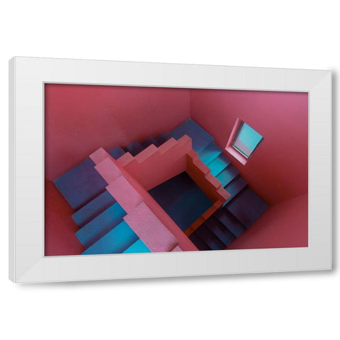 Monument Valley White Modern Wood Framed Art Print by Daley, Jonas