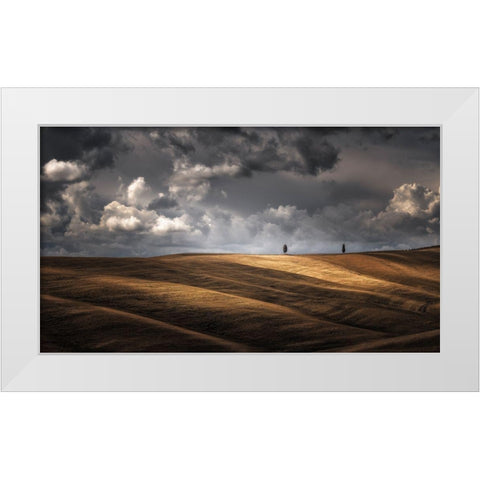 As The Sun Kisses The Sky White Modern Wood Framed Art Print by De Franzoni, Thomas