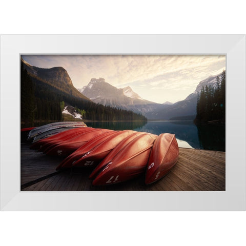 Sunrise Rest White Modern Wood Framed Art Print by Gamito, Clara