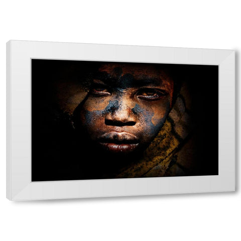 Art Color Suri Boy White Modern Wood Framed Art Print by Yosifov, Svetlin