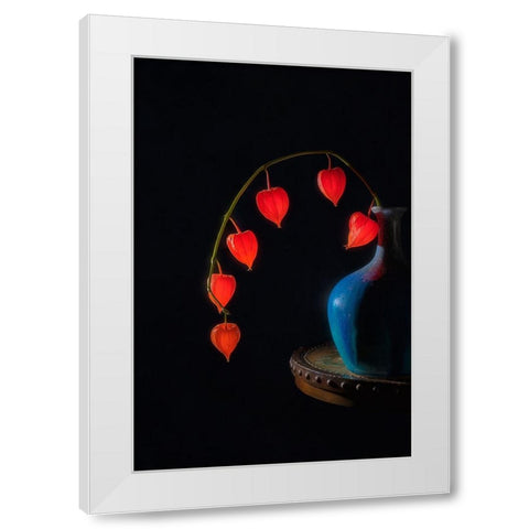 Chinese Lantern White Modern Wood Framed Art Print by Jacobs, Lydia