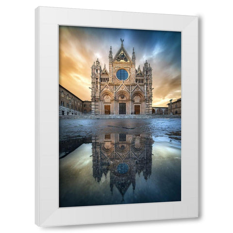 The Dome After The Rain White Modern Wood Framed Art Print by Ghizzi Panizza, Alberto