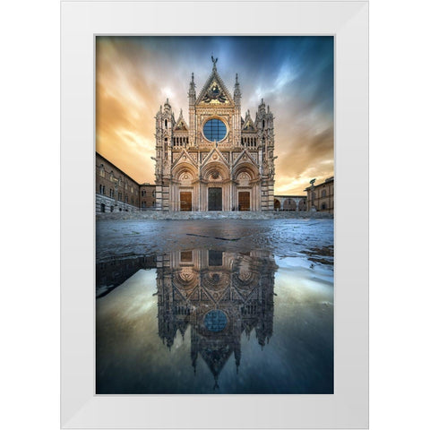 The Dome After The Rain White Modern Wood Framed Art Print by Ghizzi Panizza, Alberto