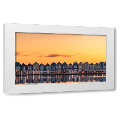 Fragile Like Feather White Modern Wood Framed Art Print by Nakulphotography