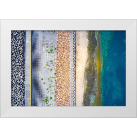 Layers White Modern Wood Framed Art Print by Chan, Mozart