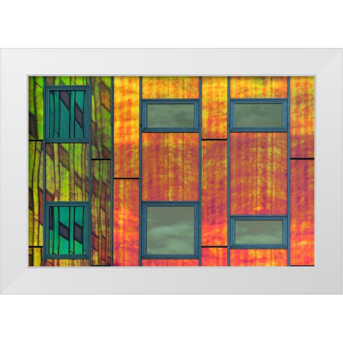 Colour Reflections White Modern Wood Framed Art Print by Luycx, Theo