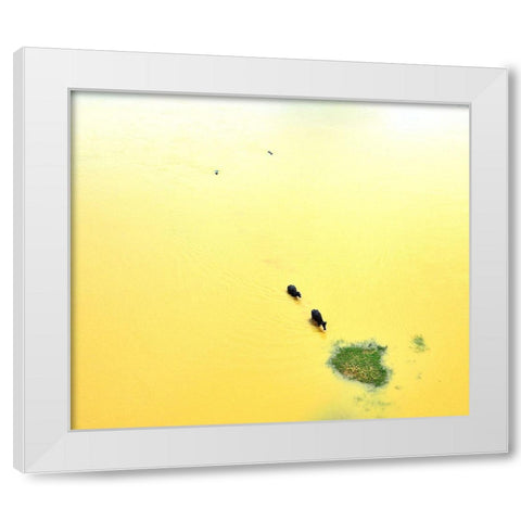 Food Bank White Modern Wood Framed Art Print by Mukherjee, Saikat