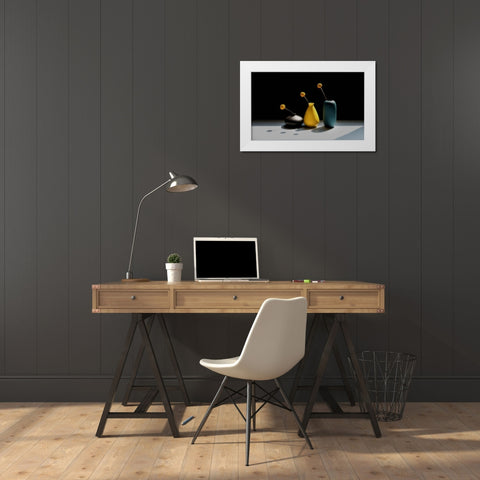 Untitled White Modern Wood Framed Art Print by Xu, Sheila