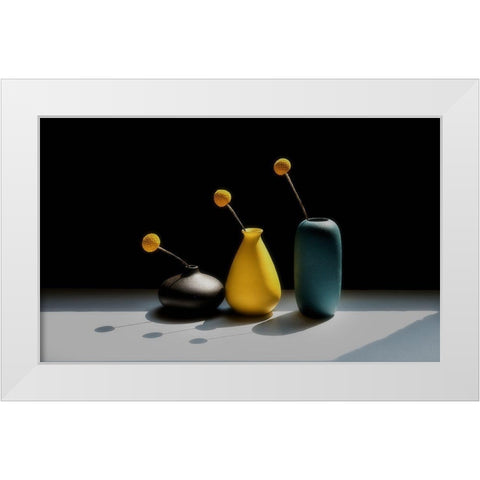 Untitled White Modern Wood Framed Art Print by Xu, Sheila