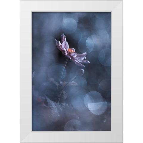 Dancing In The Dark White Modern Wood Framed Art Print by BRAVIN, Fabien