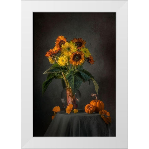 Warmth White Modern Wood Framed Art Print by Jacobs, Lydia