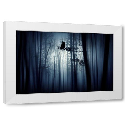 In The Forest White Modern Wood Framed Art Print by Erika, Eros