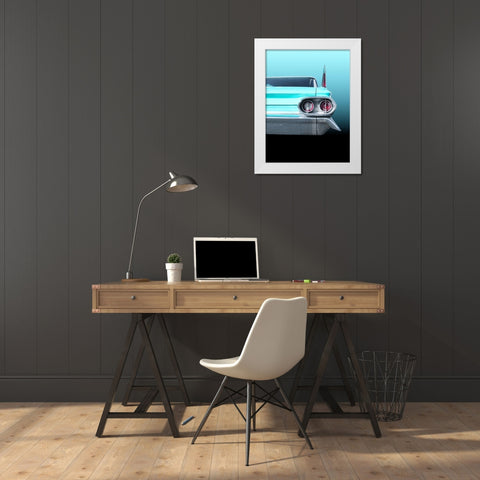 Us Classic Car 1961 Sedan Deville White Modern Wood Framed Art Print by Gube, Beate