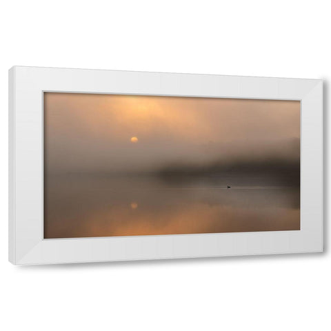 The Loneliness Of The Long-Distance Runner. White Modern Wood Framed Art Print by Kowalczyk, Slawomir