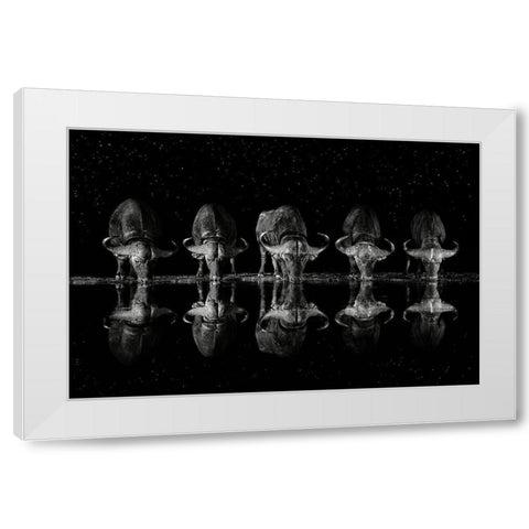 Late Night Drink White Modern Wood Framed Art Print by Ortega, Xavier