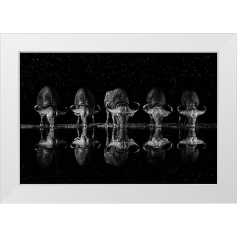 Late Night Drink White Modern Wood Framed Art Print by Ortega, Xavier